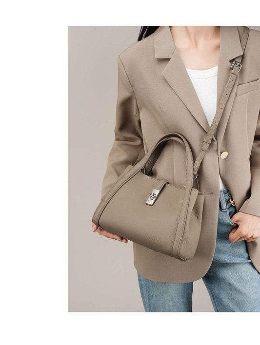 حقيبة يد جلدية كبيرة السعة بتصميم كوري عصري